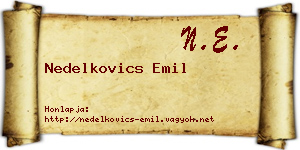 Nedelkovics Emil névjegykártya